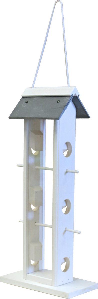 BOON Voedersilo - wit/leisteen - 6-gaats - hangbaar - 52 cm.