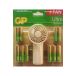 GP Batteries Lot de 24 piles Alcaline Ultra type AA/AAA + ventilateur à main