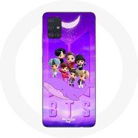 Maniacase Hoesje voor Samsung Galaxy A71 BTS TinyTAN Animatie Poster RM Jin Suga J-Hope Jimin Jungkook Et V Zero O'Clock Maniacase