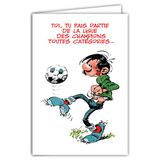 Gaston Lagaffe GLCT-0109 verjaardagskaart met motief voetbal Champion Champagne Cup