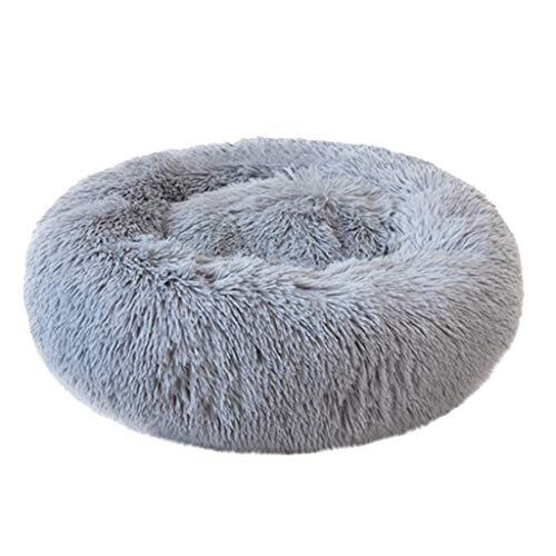 YABAISHI kussen voor dieren, chenil, mat, warm, rond, van pluche, voor honden, katten, slaapbed, huisdieren, S 40x18cm, C