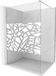 Mexen Kioto paroi de douche Walk-in 120 x 200 cm, motif blanc 8 mm, nickel brossé