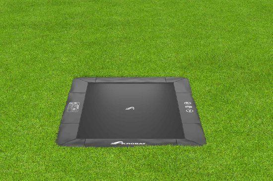 Akrobat Primus Flat to the ground Trampoline - 430 x 305 cm - Antraciet