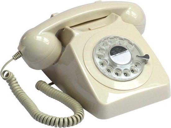 GPO Retro GPO 746ROTARYIVO - Retro telefoon jaren '70 design - Crème