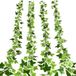 Unyqoos® set de 4 pièces de fausse plante flexible, vert, en plastique, 2,2 mètre de long