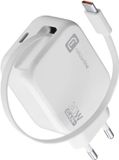 Cellularline Retractable Power 30W Headset, Universeel Wit AC Binnen