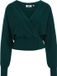 WE Fashion Dames trui met overslag - Dark green - XXL