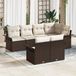 vidaXL Banc de jardin - Set - 7 - pièces - Marron - poly - rotin