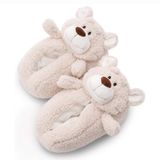 Nici Pantoffels Beer Bendix Beige EU 38-41 Vrouwen Dierenprint Textiel Laag