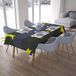 Bonamaison Tafelkleed, Anti-Mold, Sneldrogend, Waterdicht, 100% Polyester Tafellaken, Neon Geel, Rook, 140 x 200 Cm