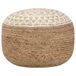 VidaXL Poef handgemaakt 45x30 cm jute wit