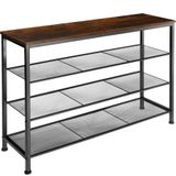 TecTake Schoenenrek Portsmouth Industrial Dark - Bruin - 9 paar schoenen - Metaal - 100x30x72 cm