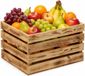 Kesper Fruitkisten opslagbox - old look - lichtbruin - hout - L46 x B36 x H28 cm