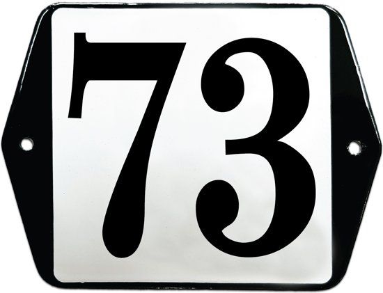 EmailleDesign® Emaille huisnummer model oor - 73