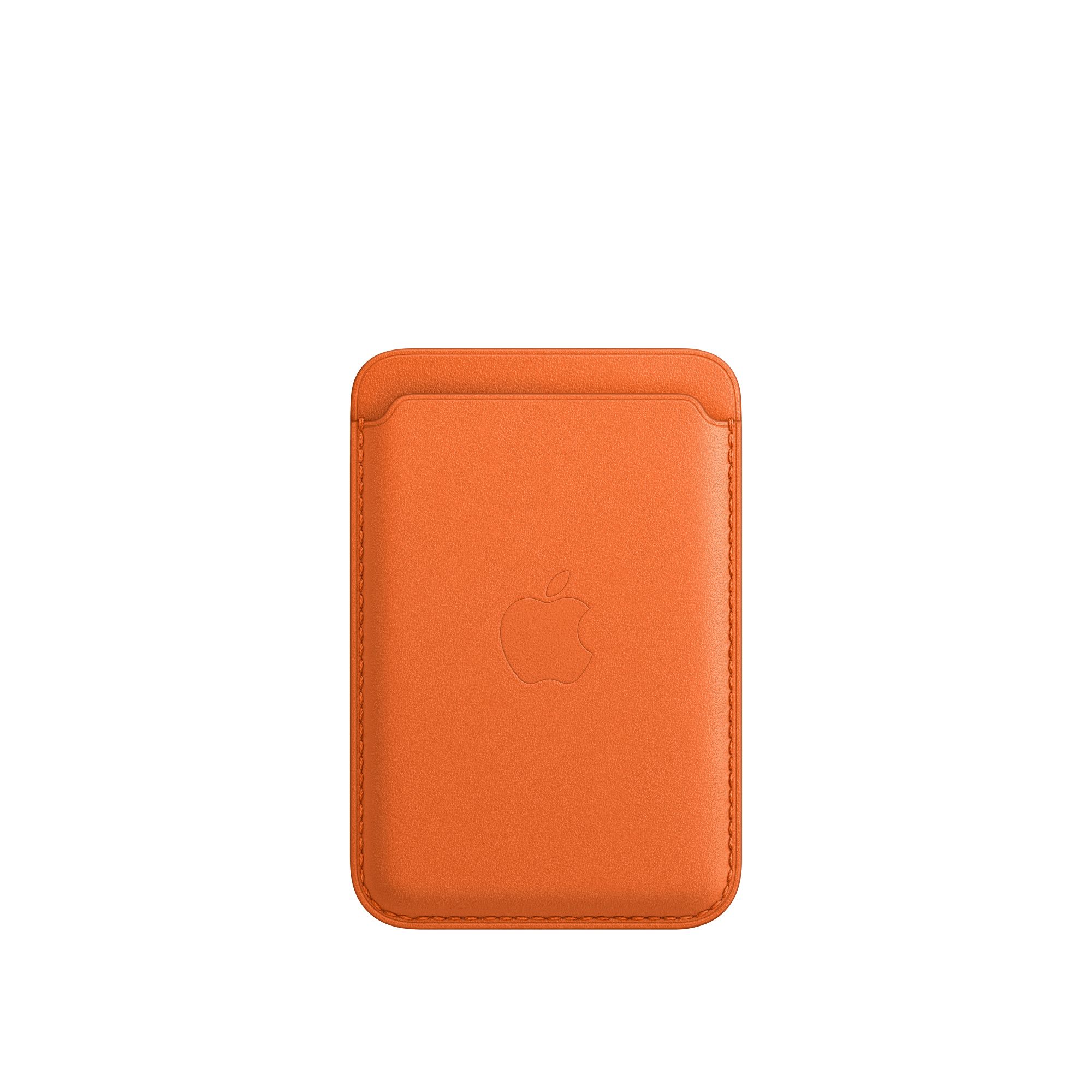 Apple Leren kaarthouder met MagSafe geschikt voor iPhone - Oranje