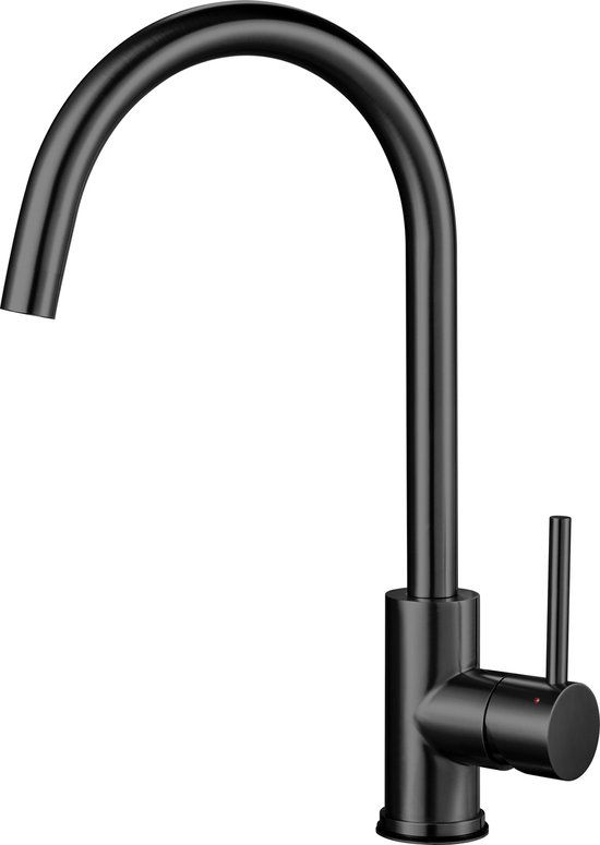 Inventum IMK601ZWA Keukenkraan - Mengkraan - C-uitloop - Zwart