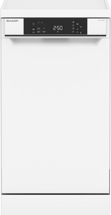 Sharp QWNS1CF49EWEU - Vaatwasser - Vrijstaand - 45cm - Wit