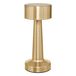 Atmosphera Portable tafellamp Caracas - 2x - H21 cm - goud - draadloos/oplaadbaar - binnen/buiten - aanraaksensor