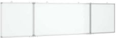 vidaXL Whiteboard - Magnetisch - Inklapbaar - 200x50x1,7 cm - Aluminium
