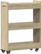 vidaXL Kast met wieltjes 60x22x79 bewerkt hout sonoma eikenkleurig