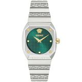 Versace Antares VE9E00424 Horloge - Staal - Zilverkleurig - Groen - Ø 35 mm