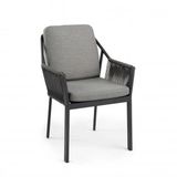 Tierra Outdoor Liv Rope Dining Tuinstoel - Aluminium - Grijs