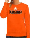 Bellatio Decorations Koningsdag sweater dames - oranje - S