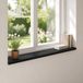 vidaXL - Raamprofielen - 2 stuks - Zwart - 120 x 30 x 2 cm - Massief beukenhout
