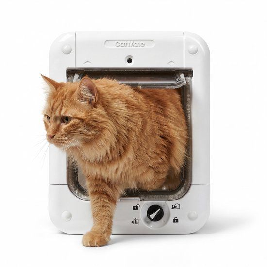 Cat Mate Vergrendelbaar Microchip Kattenluik - Wit