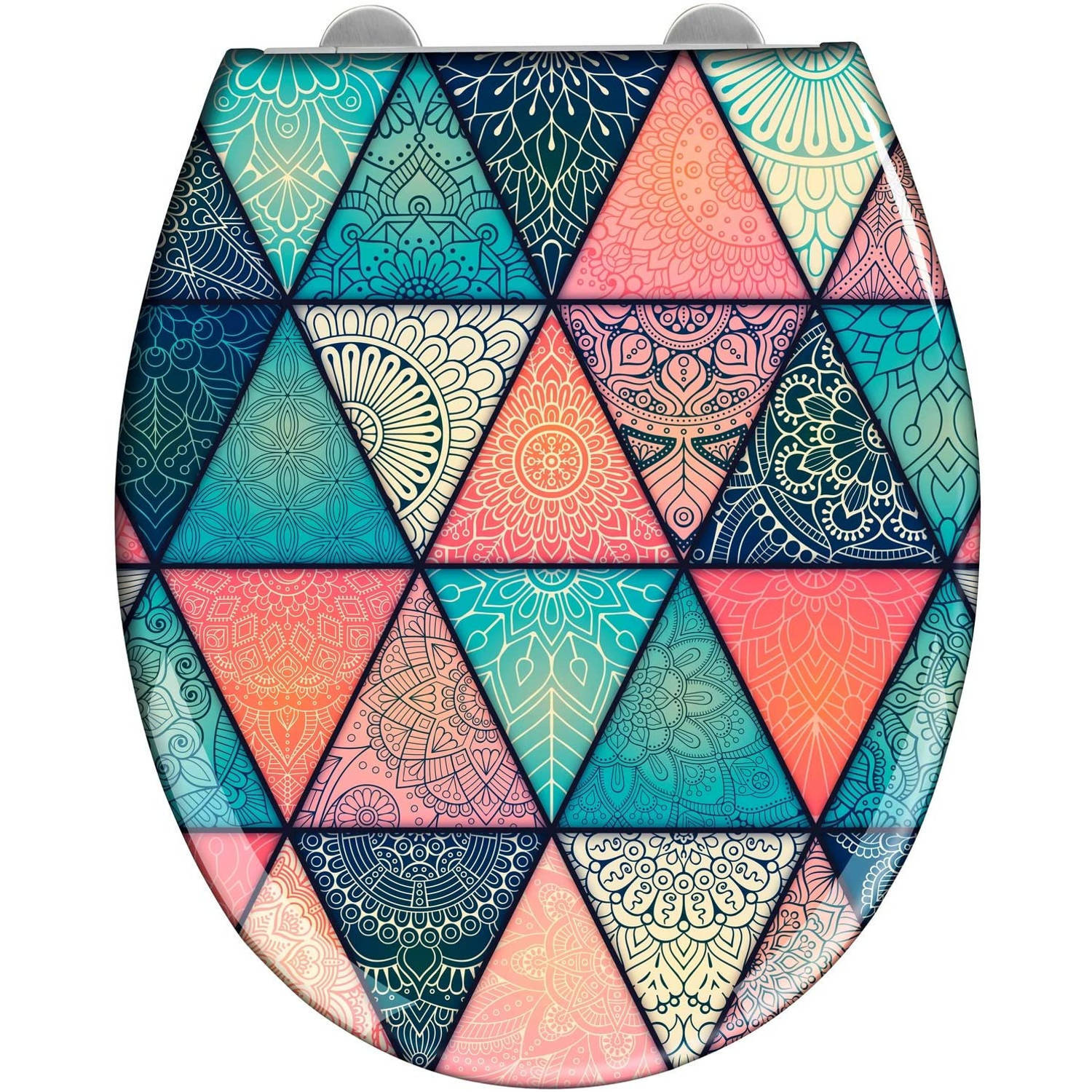 WENKO Wc-bril Geometry 37 X 44,5 Cm Duroplast Multicolor