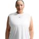 Nike One Relaxed Dri-Fit-tanktop (dames) (grote maten), wit/zwart, FN2813-101, 3X