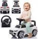 Sun Baby Mercedes C-Class Kindervoertuig, Loopauto met Claxon, ride on, babyauto, loopstoeltje met claxon en motorgeluiden, max 25 kg (Wit)