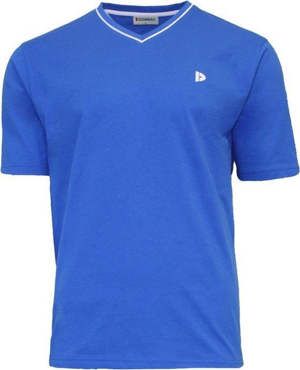 Donnay T-shirt - Sportshirt - V- Hals shirt - Heren - Maat S - Korenblauw