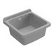 Adventa Kuip van polypropyleen hars, wandbevestiging, compact, met sifon en afvoergarnituur, bestand tegen zuren, bijkeuken, garage, buiten, cementgrijs, 40 x 40 x 19 cm (l x b x h)