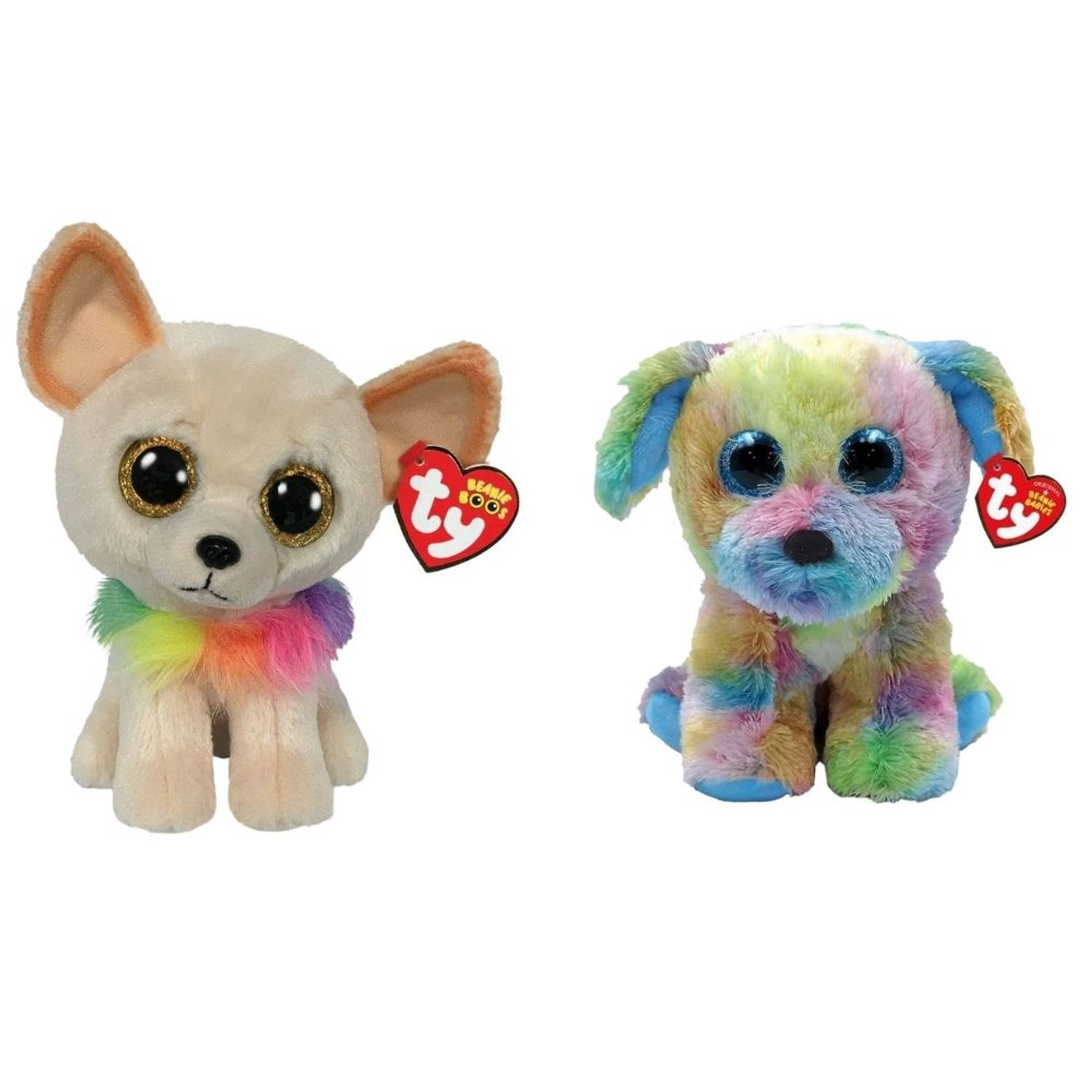 TY - Knuffel - Beanie Boo's - Chewey Chihuahua & Max Dog