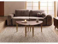 BUTTERFLY Table basse en placage bois de noyer véritable 120x70x45 marron laqué #115
