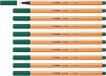 STABILO point 88 - Premium Fineliner - Fine 0,4 mm – Pine Groen – Doos 10 stuks