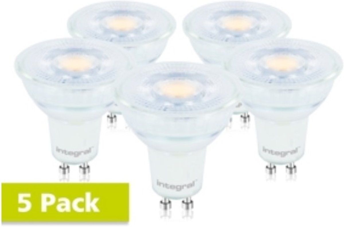 Integral GU10 LED Spot - 4.7W - 4000K Neutraal Wit - 5 Pack - Non Dimmable
