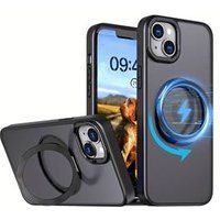 JAYM Achterzijde behuizing voor mobiele telefoon - draaifunctie ring - geschikt voor MagSafe - thermoplastic polyurethaan (TPU) - zwart - voor Apple iPhone 16 Pro Max