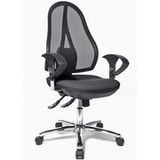 Topstar Open Point® Deluxe Sy mesh bureaustoel zwart en chroom