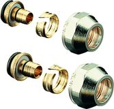 Oventrop Raccord à sertir Cofit S 17 x 2,0 mm x G 3/4 écrou libre, nickelé, double