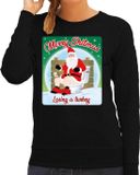 Bellatio Decorations Shoppartners Bv Foute Kersttrui / sweater - Merry Shitmas Losing a Turkey - Zwart - L