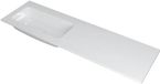 Wastafel INK Faktor Wastafel Polystone Links Zonder Kraangat - 1600x450x15 mm - Glans Wit