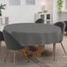 ANRO Tafelkleed Afwasbaar Donkergrijs Linnenlook Rond 120 cm