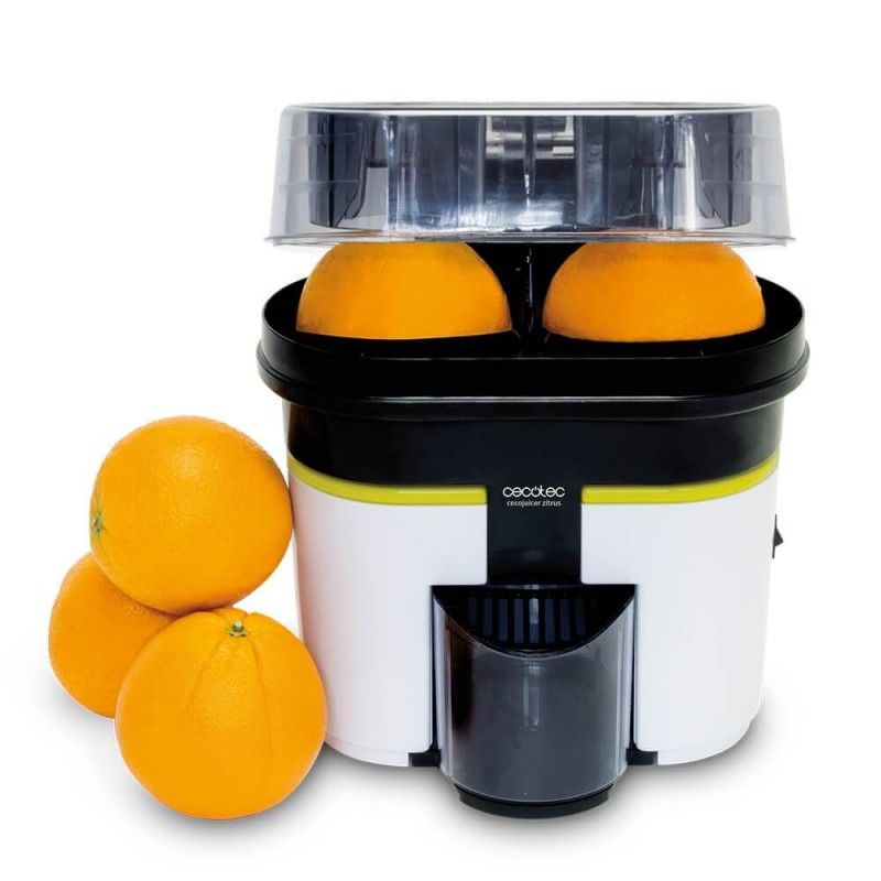 Cecotec 04039 Electric Citrus Juicer - 0.5L, 90W - Black/White/Yellow/Transparent