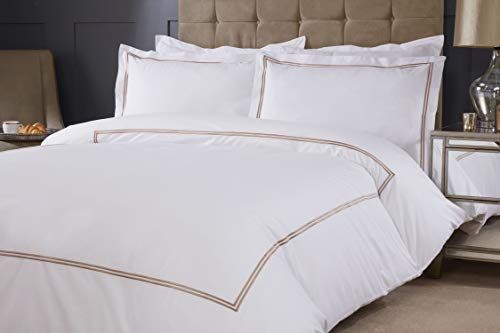 Emma Barclay Mayfair Geborduurde Dekbedovertrekset - Taupe - Super Kingsize