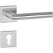 Hermat BASIC 02 poignée de porte en acier inoxydable, cylindre de serrure à profil PZ en acier inoxydable mat