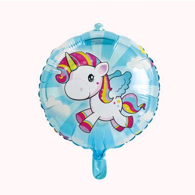Folat Folieballon Eenhoorn Blauw 45 Cm