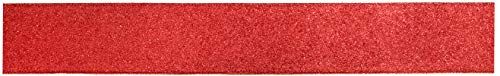 Oaktree UK Eleganza Sparkle Bedraad Rand Lint 63mm x 9.1m Rood No.16 - 5055370653399