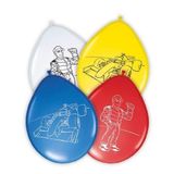 Merkloos / Sans marque Folat race ballonnen - 24x stuks - latex - 28 cm - verjaardag - race thema - feestartikelen